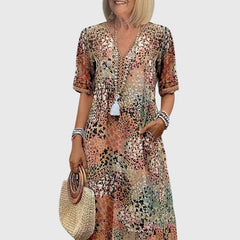 Bella | Elegant Floral Midi Dress