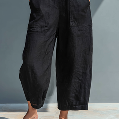 Sleeveless Jumpsuit for Women with High Collar and Buttons