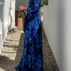 Cosette | Women's Wedding Guest Floral Off Shoulder Maxi Dress Evening