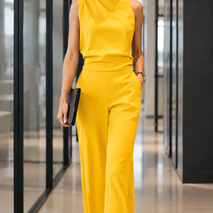 Ricanelle - Sleeveless Wide Leg Jumpsuit