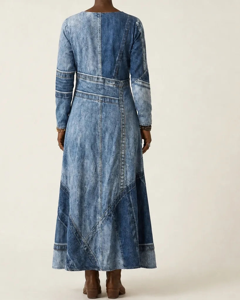 Coralie | Vintage Denim Midi Dress