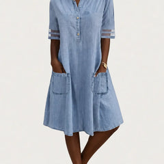 Wonda | Faded Denim Shirt Dress