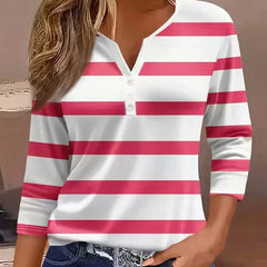 Amelia™ | Striped V-Neck Top