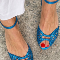 Isadora | Woven Gold Sandals
