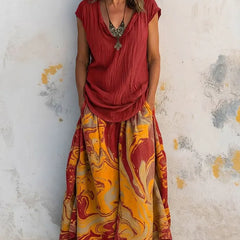 Eleanor™ | Relaxed Top & A-Line Skirt Set