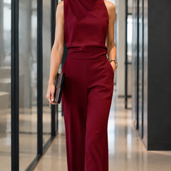 Ricanelle - Sleeveless Wide Leg Jumpsuit