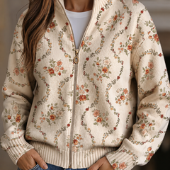 Persephone™ | Delicate Floral Vine Cream Print