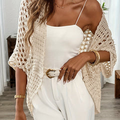 Sharon™ | Open Knit Drape Cardigan