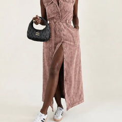Ines | Classic Denim Maxi Dress