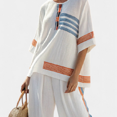 Donatella - Orange Trouser Set