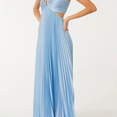 Orchid | Women's Wedding Guest Halter Maxi Dress Evening