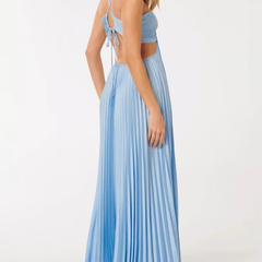 Orchid | Women's Wedding Guest Halter Maxi Dress Evening