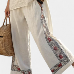 Tiziana - Embroidered Wide-Leg Trouser Set