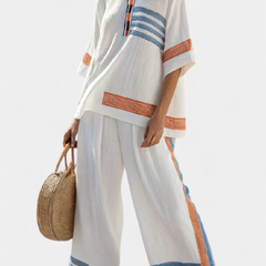Donatella - Orange Trouser Set