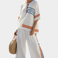 Donatella - Orange Trouser Set