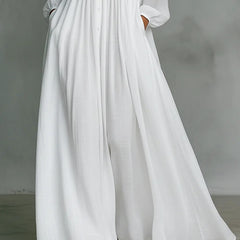 Celine | Flowing Button-Front Maxi Dress