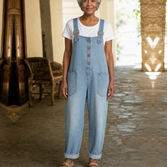 Alicia | Vintage Denim Overall with Adjustable Straps