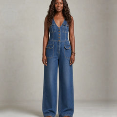 Gabrielle | Relaxed Wide-Leg Denim Overall