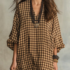 Mila | Check Maxi Dress