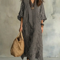 Mila | Check Maxi Dress