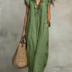 Sienna | Boho Ruffle Maxi Dress