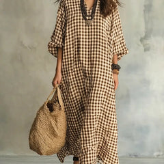 Mila | Check Maxi Dress