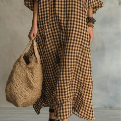 Mila | Check Maxi Dress