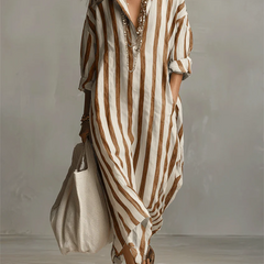 Liora | Stripe Oversized Maxi Dress