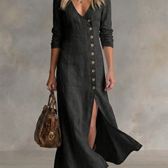 Doris™ Button-Front Maxi Dress