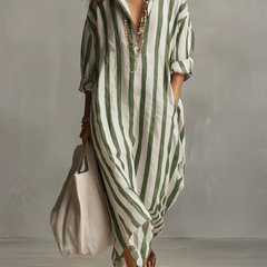Liora | Stripe Oversized Maxi Dress