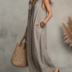 Sienna | Boho Ruffle Maxi Dress