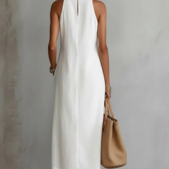 Celine | Sleeveless Lace Detail Midi Dress
