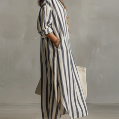 Liora | Stripe Oversized Maxi Dress