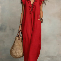 Sienna | Boho Ruffle Maxi Dress