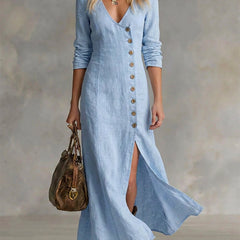 Doris™ Button-Front Maxi Dress