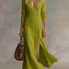 Doris™ Button-Front Maxi Dress