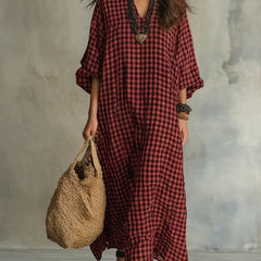 Mila | Check Maxi Dress