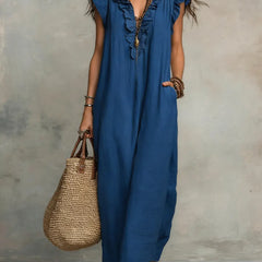 Sienna | Boho Ruffle Maxi Dress