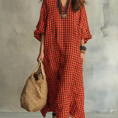 Mila | Check Maxi Dress