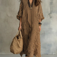 Mila | Check Maxi Dress