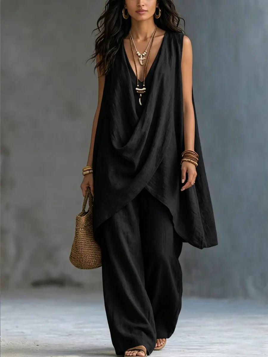 Zelene - Cotton and Linen Two-Piece Set