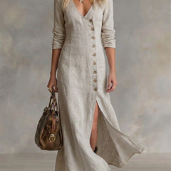 Doris™ Button-Front Maxi Dress