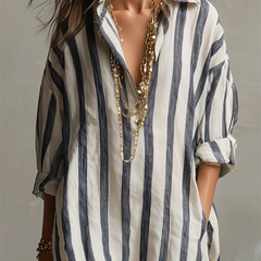 Liora | Stripe Oversized Maxi Dress