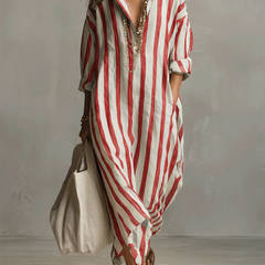 Liora | Stripe Oversized Maxi Dress