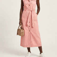 Ines | Classic Denim Maxi Dress