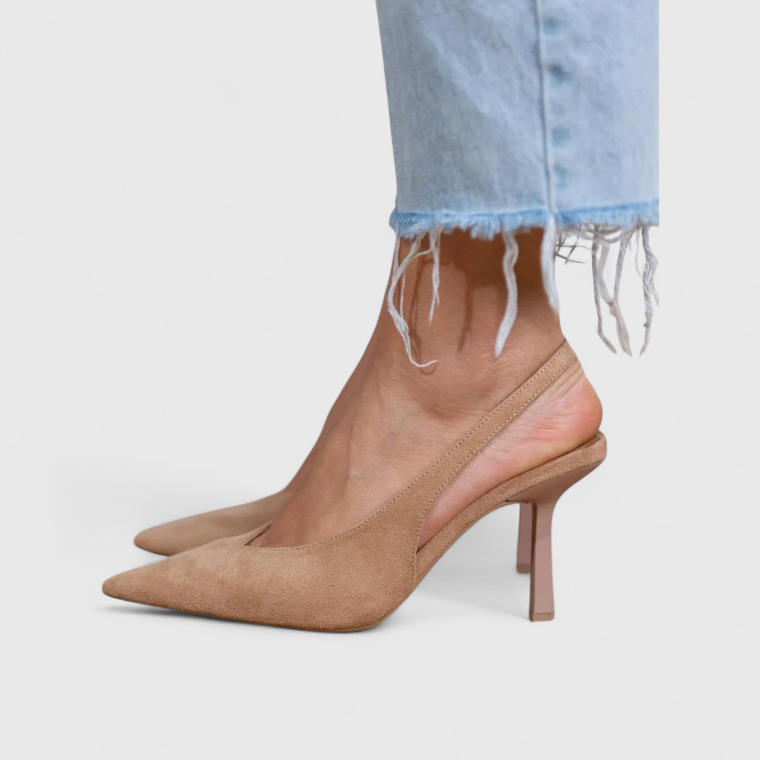 Feminine Orthopedic Real Leather Heels.