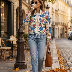 Tabitha™ | Botanical Garden Floral Zip Cardigan