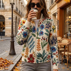 Tabitha™ | Botanical Garden Floral Zip Cardigan
