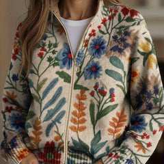 Tabitha™ | Botanical Garden Floral Zip Cardigan