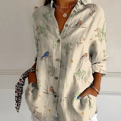 Avril™ | Chic Blouse with Whimsical Prints